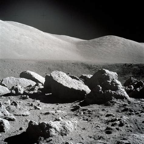 Panoramic View Of Station 5 Camelot Crater During Apollo 17 Eva 2