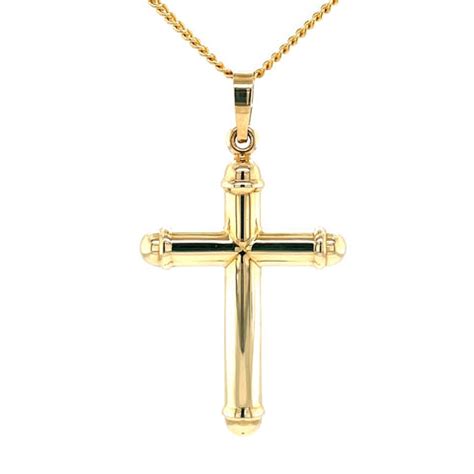 ct yellow gold tubular cross dimitries