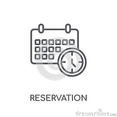 reservation linear icon modern outline reservation logo concept vector