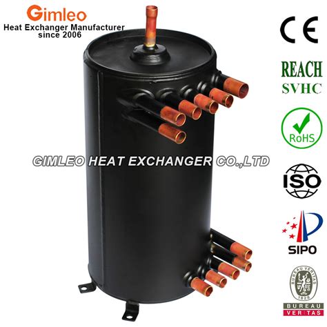 High Efficiency Finned Helical Copper Coil Tube In Shell Heat Exchanger