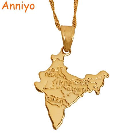 Anniyo De Republiek India Kaart Hanger Kettingen Ketting Indian Voor