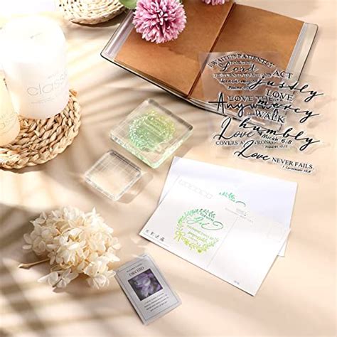 8 Pcs Christian Bible Verse Clear Rubber Stamps For Crafting 6 Sheets