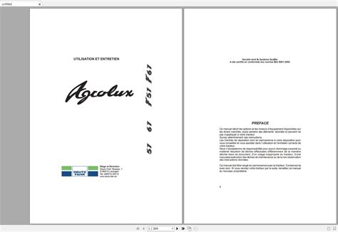 Deutz Fahr Agrolux F F User Maintenance Manual Fr