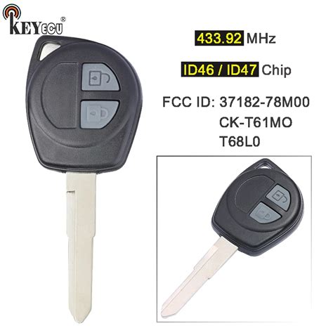 KEYECU Llave Remota Para Suzuki HU87 Blade Chip ID46 ID47 De 433MHz