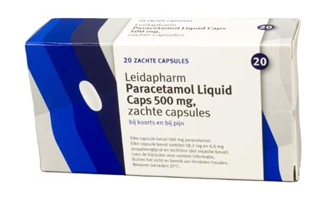 Leidapharm Paracetamol 500 Mg Liquid Caps 20 Stuks De Online Drogist