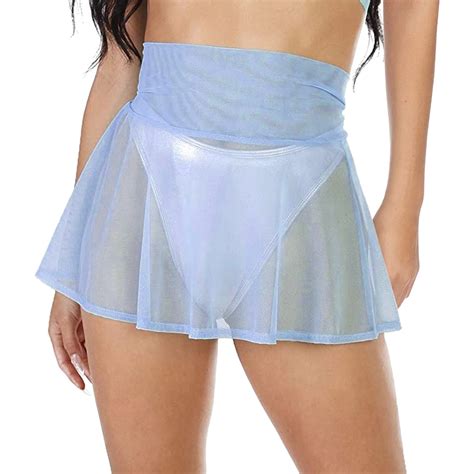 Aqute Women S High Waisted Brazilian Thong Bikini Set Blue S