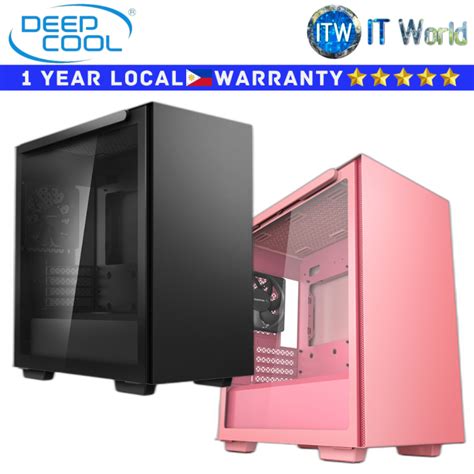 Itw Deepcool Computer PC Case Macube 110 Tempered Glass Black Pink