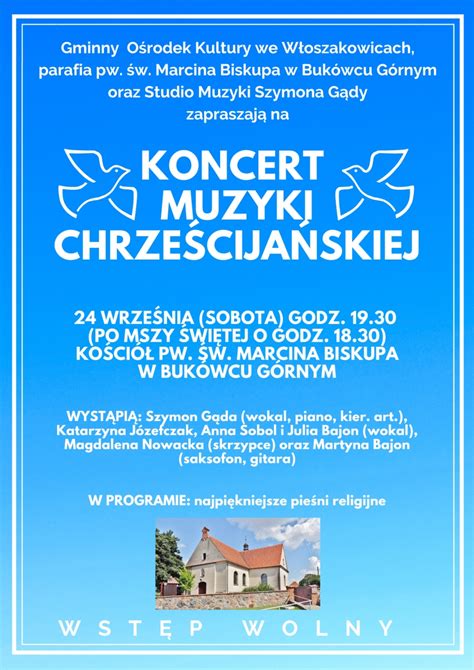 Koncert Muzyki Chrze Cija Skiej W Buk Wcu G Rnym