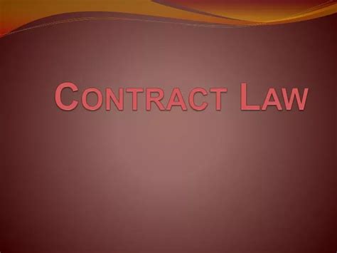 Ppt Contract Law Powerpoint Presentation Free Download Id 1657621