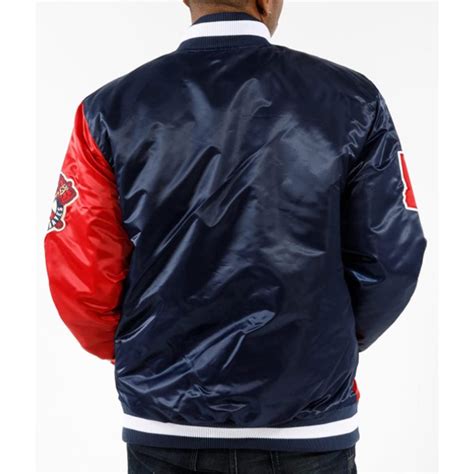 Starter Satin Navy And Red Atlanta Braves Black Label Jacket Jacket