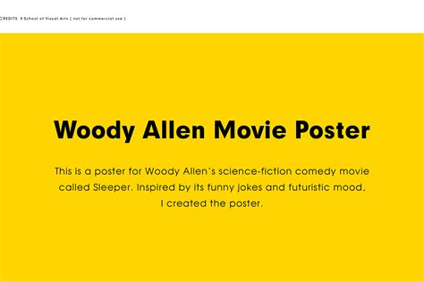 Woody Allen Movie Poster on Behance