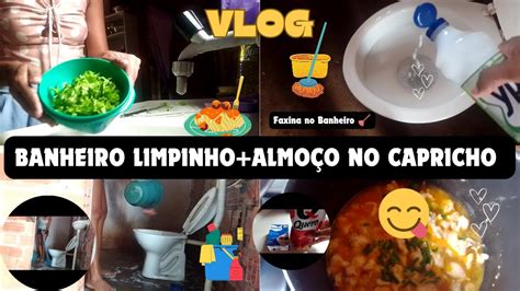 VLOG FAXINA NO BANHEIRO COZINHANDO MUITO AMOR BANHEIRO