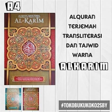 Jual Promo Alquran Terjemah Dan Transliterasi Al Karim Tajwid Warna