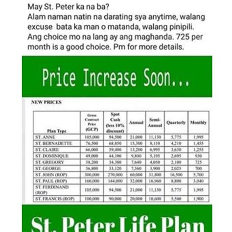 Saint Peter Life Plan Everything Else Looking For On Carousell