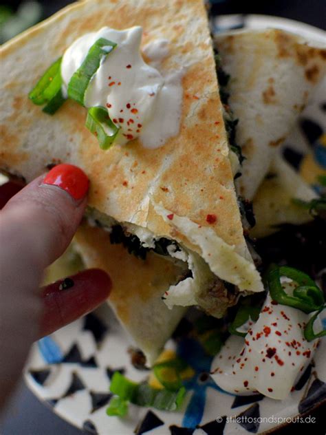 Spinat Quesadillas Mit Hackfleisch Und Feta Stilettos Sprouts