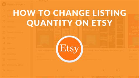 How To Change Listing Quantity On Etsy Thrive On Etsy