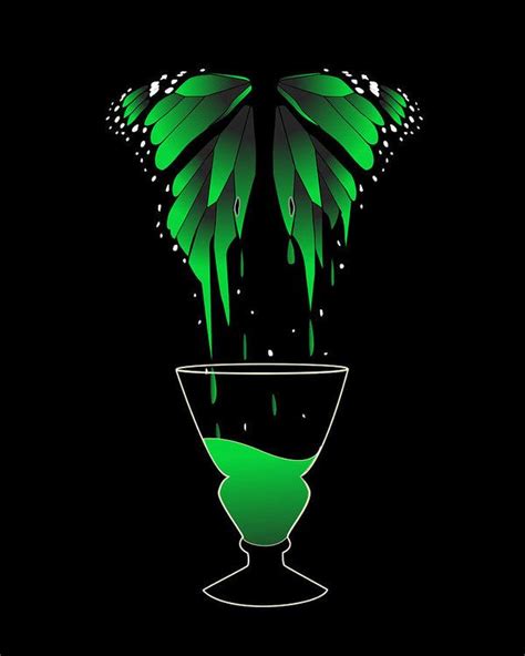 Absinthe Fairy Wings Art Print By Ryan Bender Absinthe Art Green