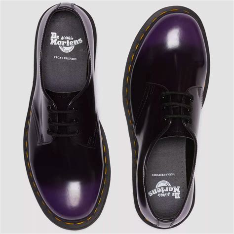 Dr Martens Vegan Oxford Rub Off Shoes Rich Purple Black