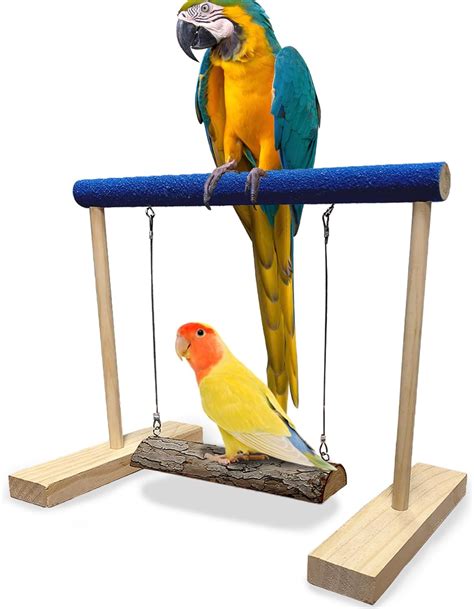 Amazon Flidrunest Bird Perch Stand Portable Tabletop Bird Swing