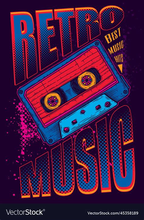 Vintage Music Cassette Royalty Free Vector Image