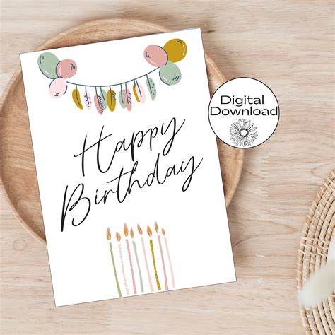 Happy Birthday Card Aesthetic Happy Birthday Card Birthday Candles