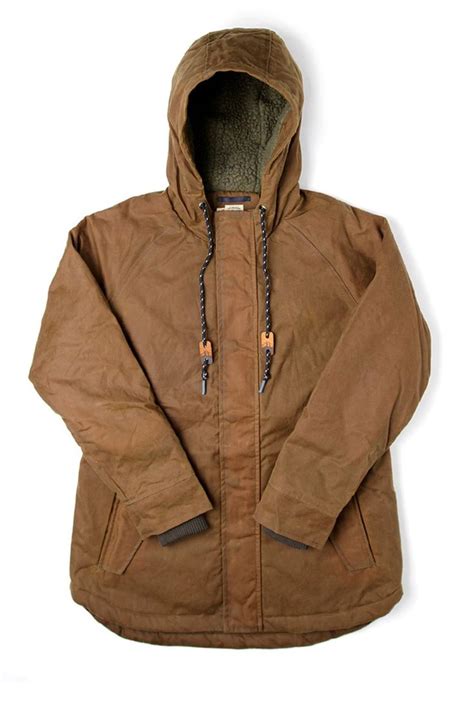 Sequoia Brown Women S British Millerain Waxed Canvas Parka Bridge And Burn Bridge And Burn