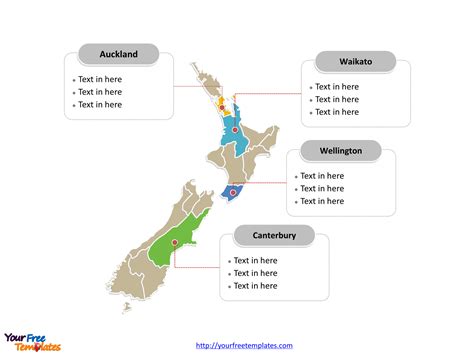 Newzealandpoliticalmap Free Powerpoint Template