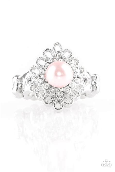 Paparazzi Accessories Pink Ring White Rhinestone Rhinestone Ring