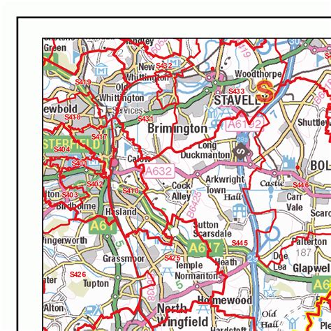 Nottingham - NG - Postcode Wall Map : XYZ Maps