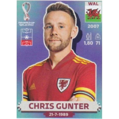 Offer Soccer Cards Chris Gunter Wales Panini Stickers Qatar 2022