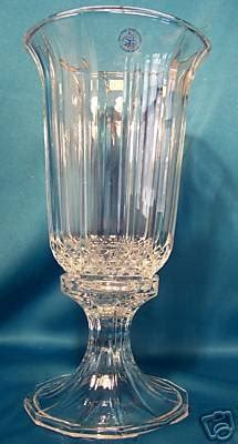 St George Crystal Hurricane Candle Lamp Holder Set Of