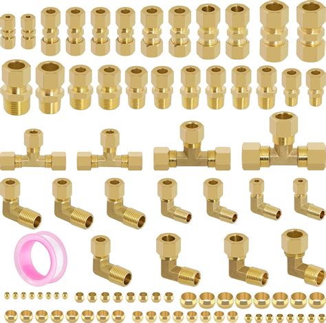 Trustkits Brass Compression Pipe Fitting Assortment Of Pcs