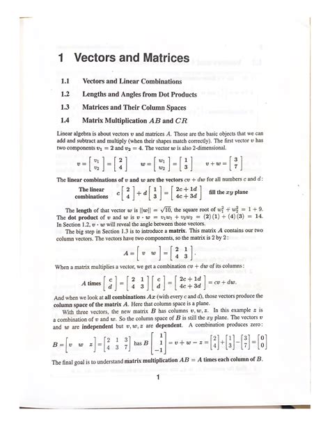 Linear Algebra 6th Ed Chapter 1 Applied Linear Algebra Studocu