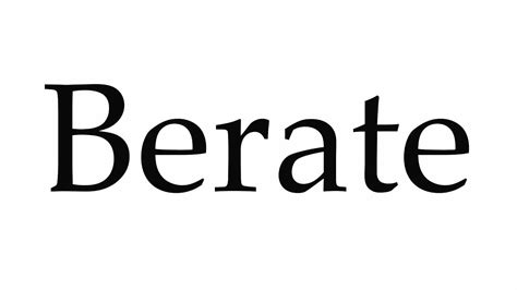 How to Pronounce Berate - YouTube