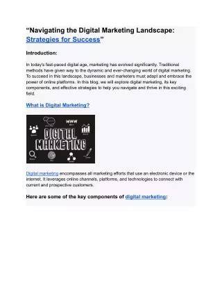 PPT Navigating The Digital Landscape Mastering Digital Marketing