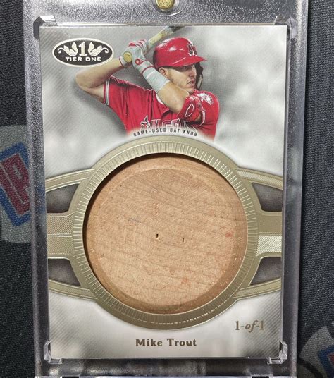 Best Cards Ever On Twitter A Pair Of 1 1 Mike Trout Game Used Bat