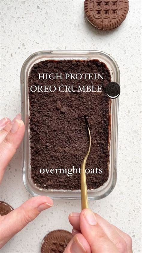 Oreo Overnight Oats High Protein Recipe Recipe In 2024 High Protein Recipes Protein