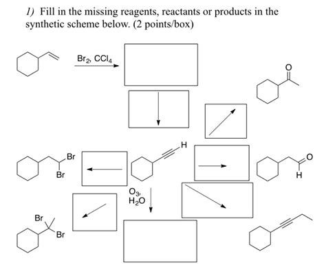 Solved Fill In The Missing Reagents Reactants Or Chegg