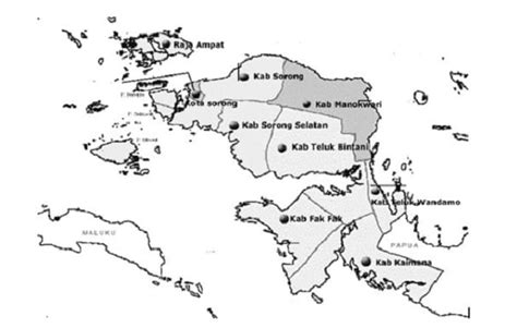 Gambar Peta Papua Barat Lengkap BROONET