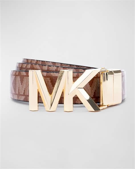 Michael Kors Mk Logo Reversible Leather Belt Neiman Marcus