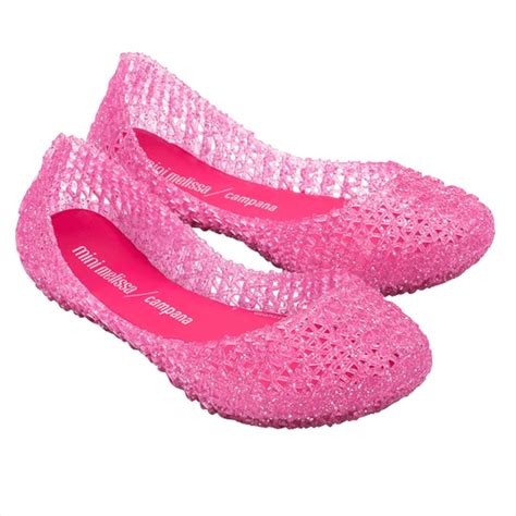 Sapatilha Mini Melissa Campana Papel Infantil Rosa Glitter