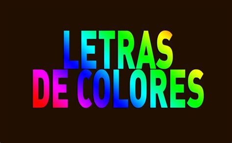 Letras De Colores Para Copiar Y Pegar