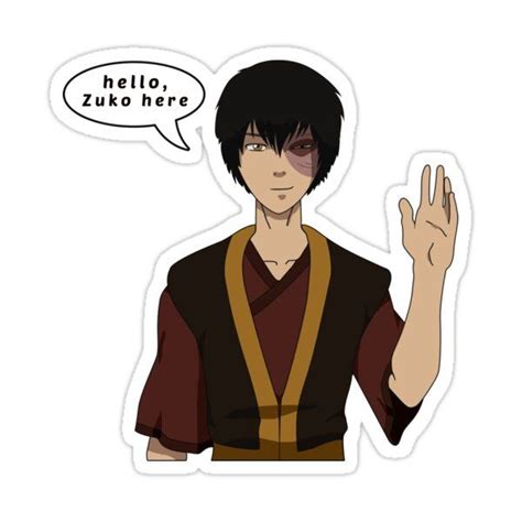 Hello Zuko Here Sticker For Sale By Daangraphics