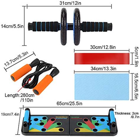 Kit Musculation Aurorast 4 En 1 Push Up Board Roue Abdominale Avec