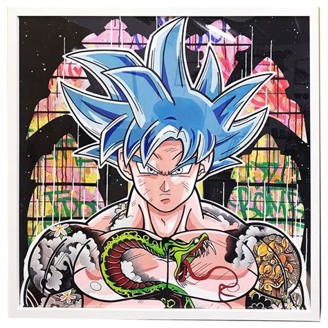 San Goku Graffiti On Canvas By Harow Anime Dragon Ball Anime Dragon