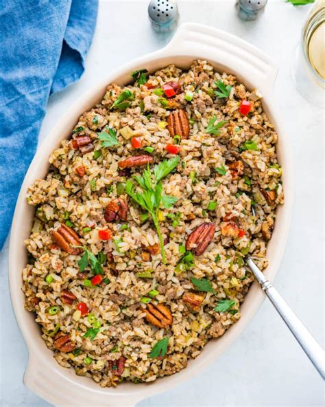 Savory Louisiana Rice Dressing A Holiday Favorite Garlic And Zest