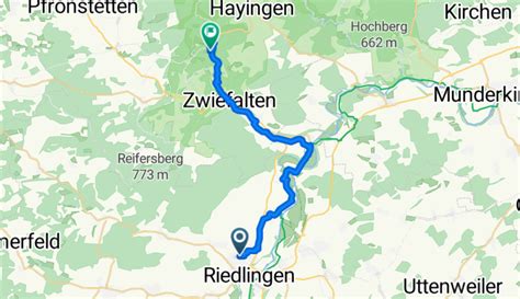 Riedlingen Wimsener H Hle Radroute Bikemap