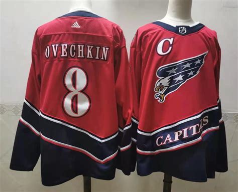 Men's Washington Capitals #8 Alex Ovechkin Red 2021 Retro Stitched NHL ...