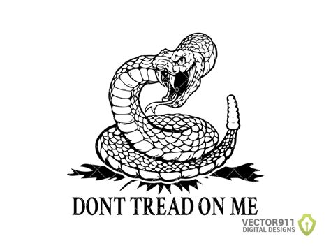 New Gadsden Snake Dont Tread On Me Flag Digital Vector Ai Svg Png