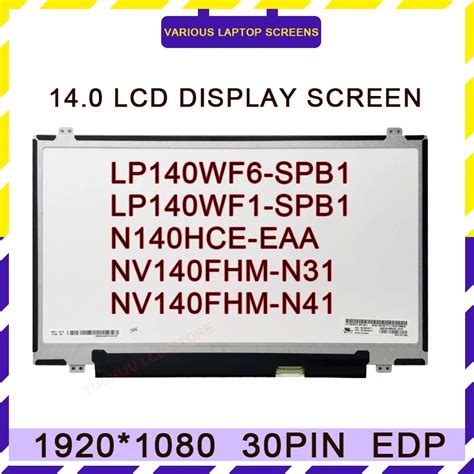 14 0 Tela LCD IPS 1920 1080 EDP 30 Pinos LP140WF6 SPB1 SPB2 LP140WF1